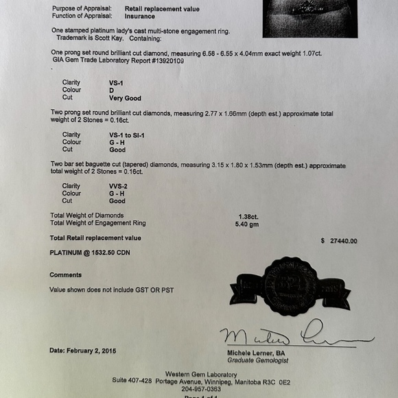 Wedding band set - Picture 2 of 6